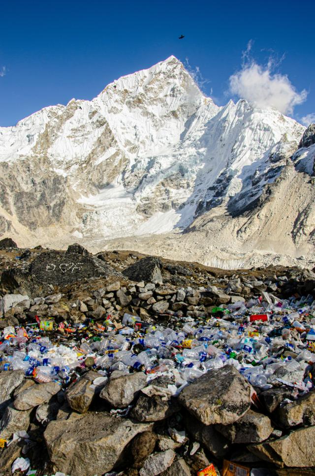 Plastic Waste Near Rocky Mountains